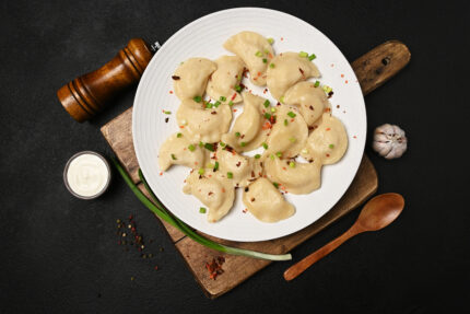 Raviolis XL traditionnels avec pommes de terre et oignons frits