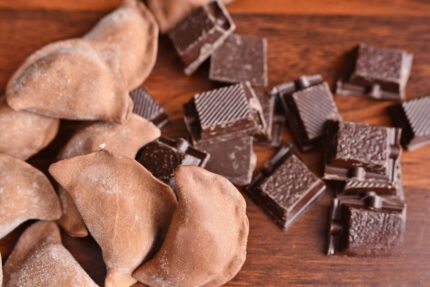 Raviolis XL traditionnels au chocolat avec fromage blanc et pépites de chocolat