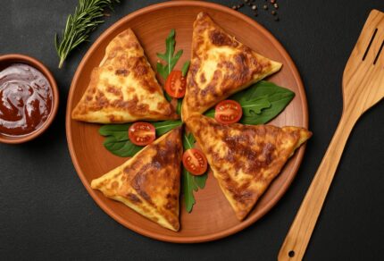 Блинчики с мясом треугольные свинина-говядина